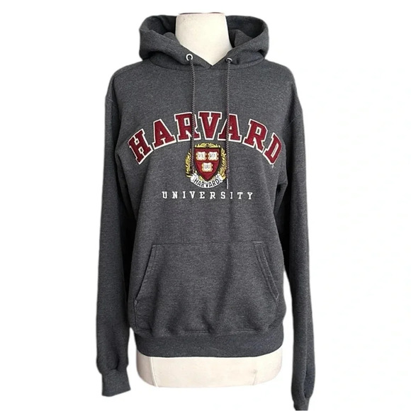 Champion Harvard University Hoodie Sweatshirt Embroidered Spell Out, Size Small - Picture 15 of 15